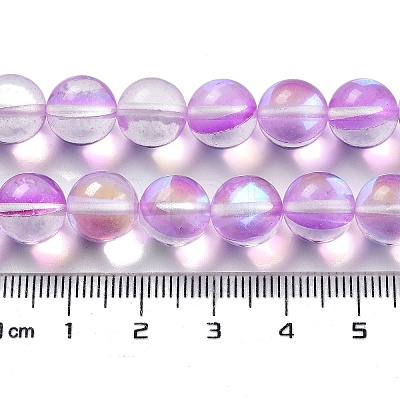 Synthetic Moonstone Beads Strands G-P528-J03-19-1