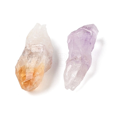 Nuggets Raw Natural Quartz Crystal & Amethyst & Yellow Quartz Collections AJEW-Q152-05-1