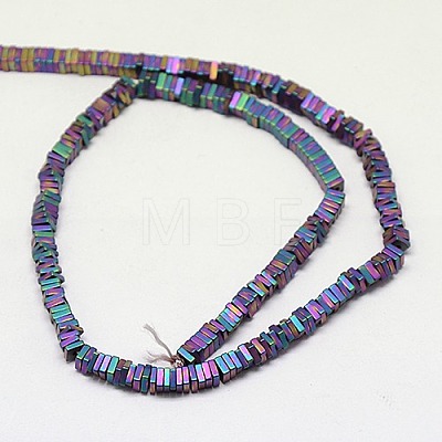 Electroplate Non-magnetic Synthetic Hematite Heishi Beads Strands G-J171B-3x3mm-M-1