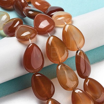 Natural Red Agate Beads Strands G-P528-L10-01-1