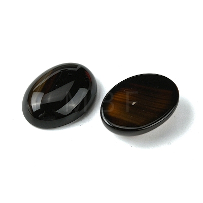 Natural Black Agate Cabochons G-L601-03A-02-1