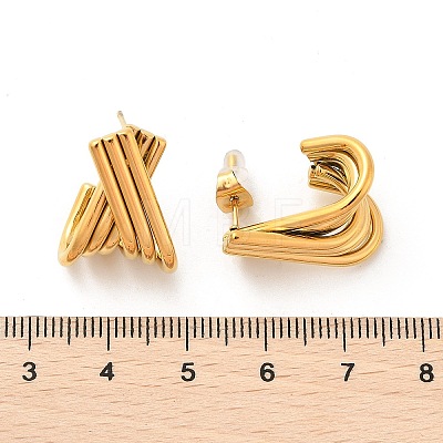 304 Stainless Steel Stud Earrings EJEW-M073-02G-1