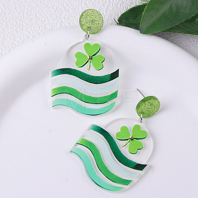 Creative Saint Patrick Style Acrylic Stud Earrings FS-WGAE93E-05-1