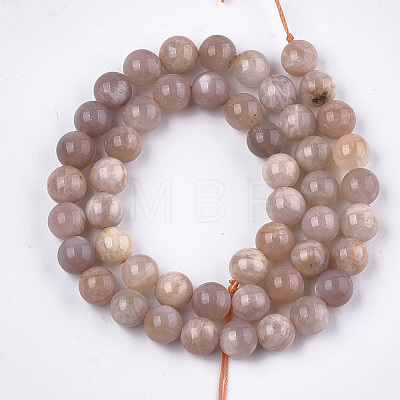 Natural Sunstone Beads Strands G-S333-8mm-038-1