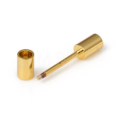 Brass Screw Clasps KK-G395-01G-1
