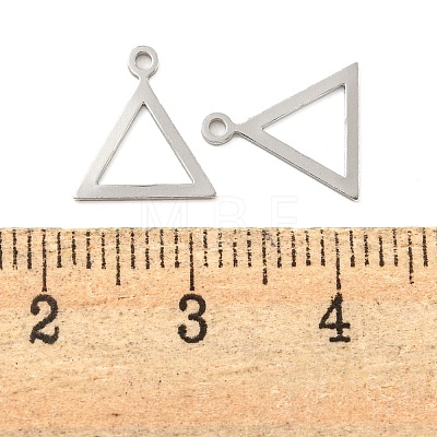 925 Sterling Silver Hollow Triangle Charms STER-B005-37P-1