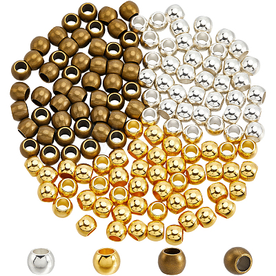 150Pcs 3 Colors Tibetan Style Spacer Beads TIBEB-PA0001-09-1