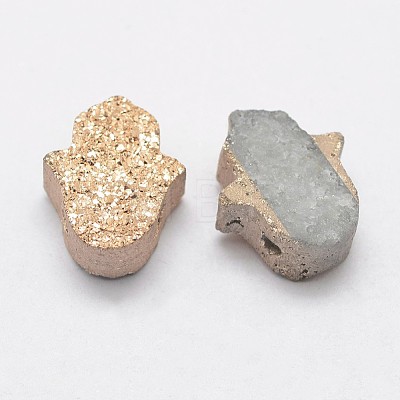 Hamsa Hand Druzy Crystal Beads G-F535-46D-1