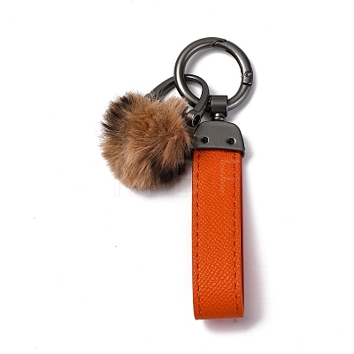 Plush & Imitation Leather Keychain KEYC-K023-01B-03-1