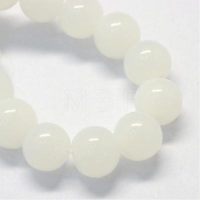 Baking Painted Imitation Jade Glass Round Bead Strands DGLA-Q021-4mm-01-1