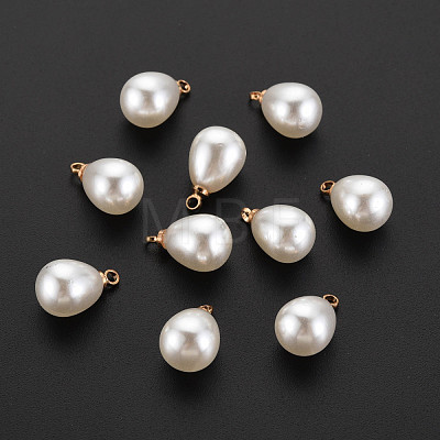 ABS Plastic Imitation Pearl Charms KK-N242-025-1