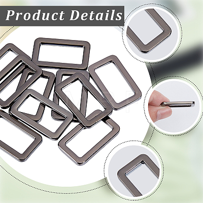 10Pcs Alloy Slider Buckles FIND-CY0001-96B-1