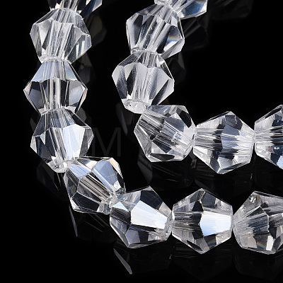 Transparent Electroplate Glass Beads Strands LS-EGLA-TACDZ0005-6mm-03B-1