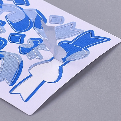 Bowknot Ribbon Pattern Decorative Labels Stickers DIY-L037-B02-1