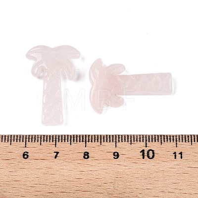 Natural Rose Quartz Coconut Tree Pendants G-N342-02I-1