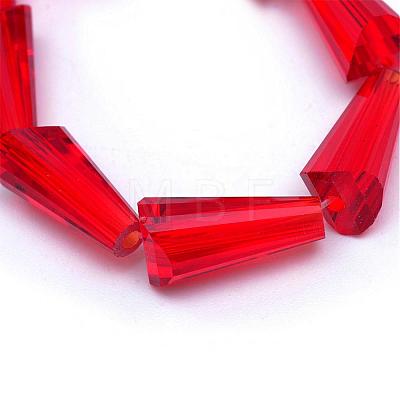 Transparent Glass Bead Strands GLAA-R170-6x12-01N-1