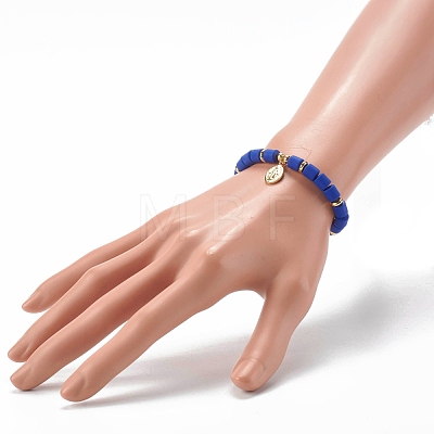 Handmade Polymer Clay Beads  Stretch Bracelets BJEW-JB06551-1