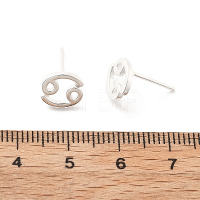 S925 Sterling Silver Stud Earrings EJEW-K303-01S-04-1