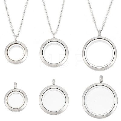 DIY Blank Floating Charm Necklace Making Kit DIY-DR0001-18-1