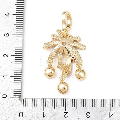Brass Micro Pave Cubic Zirconia Pendants Bails KK-H524-01G-01-1