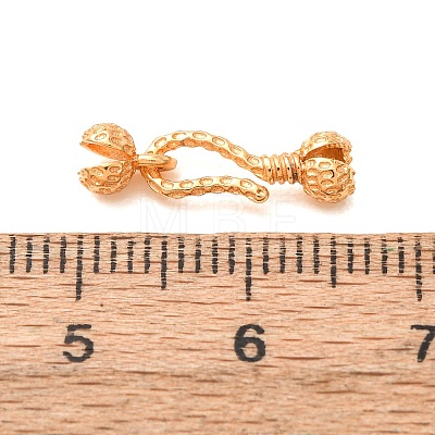Brass Fold Over Clasps KK-CBA25B2-12G-1