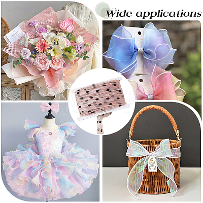 25M Polyester Organza Ribbons SRIB-CY0001-36B-1