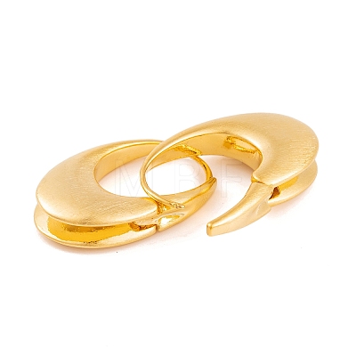 Oval Brass Hoop Earrings for Women EJEW-G391-09G-1