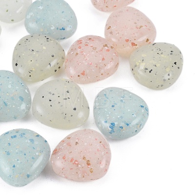 Marbled Stone Style Opaque Acrylic Beads OACR-G009-09A-1