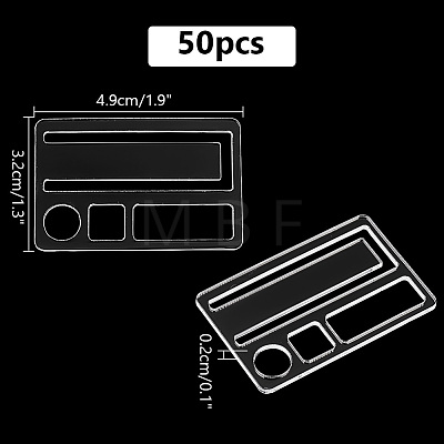   50Pcs Acrylic Thread Winding Boards TOOL-PH0001-80B-1