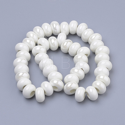 Handmade Porcelain Beads PORC-Q219-13x9-F26-1