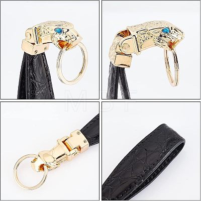 CHGCRAFT 1Pcs PU Leather Keychain KEYC-CA0001-17-1