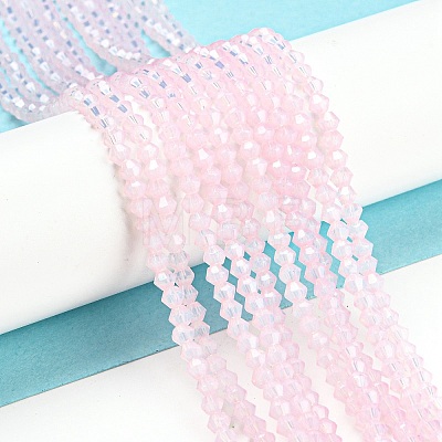 Baking Painted Transparent Glass Beads Strands DGLA-F029-J2mm-1