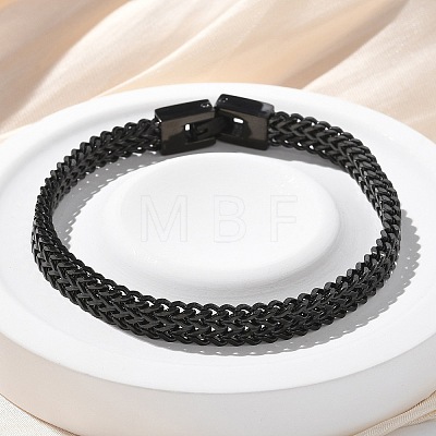 Brass Wheat Chain Bracelets for Women Men KK-P292-22EB-1