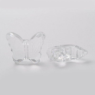 Transparent Acrylic Beads PL404Y-6-1