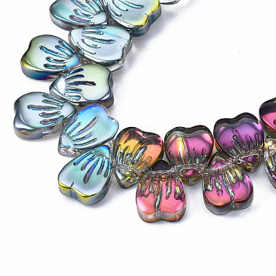 Electroplate Glass Beads Strands EGLA-N008-011-1