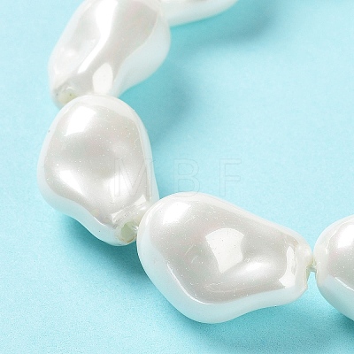 Electroplated Shell Pearl Beads Strands BSHE-G035-01A-05-1