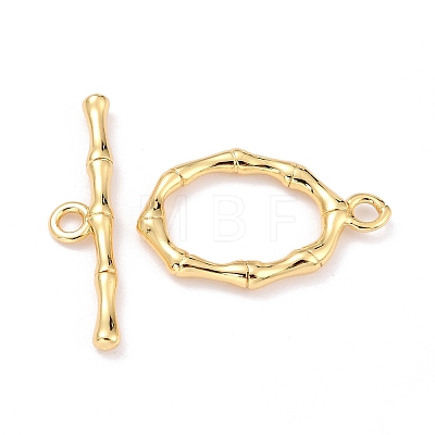 Rack Plating Brass Toggle Clasps X-KK-B036-07G-1