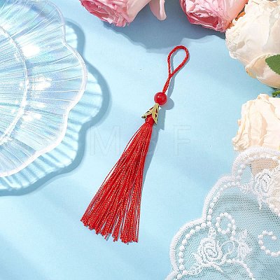 Polyester Tassel Pendant Decoration HJEW-JM03005-04-1