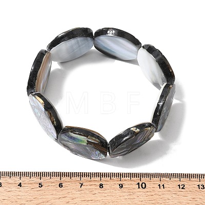 Natural Abalone Paua Shell Stretch Beaded Stretch Bracelets for Women BJEW-A151-01-1