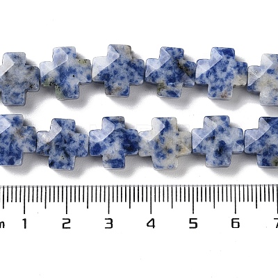 Natural Blue Spot Jasper Beads Strands G-K357-C03-01-1