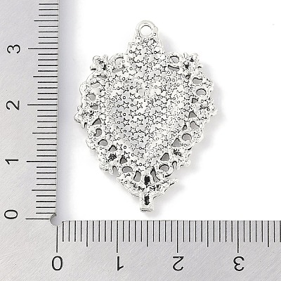 Rack Plating Alloy Enamel Pendants PALLOY-F018-24AS-01-1