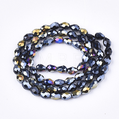 Electroplate Glass Beads Strands EGLA-T013-05A-1