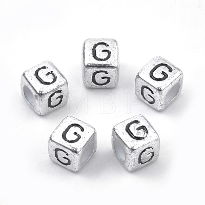 Plated Acrylic Beads X1-PB43C9308-G-01-1