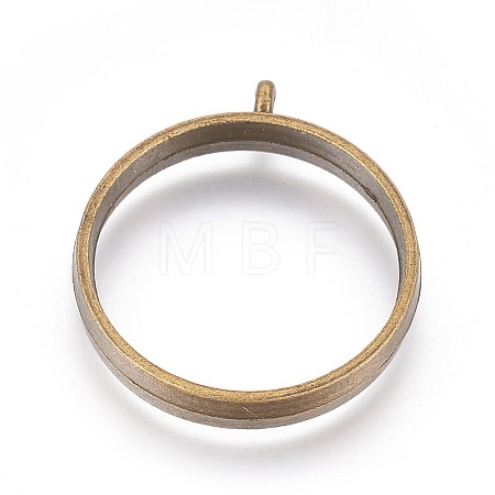 Alloy Open Back Bezel Pendants LS-PALLOY-WH0030-01AB-1
