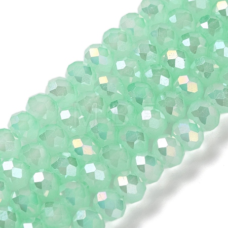Baking Electroplate Glass Beads Strands DGLA-A039-J8mm-B07-1