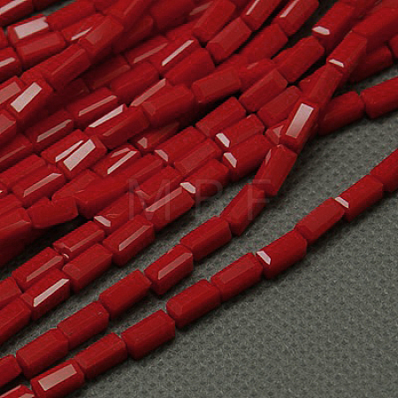 Opaque Glass Beads Strands X-EGLA-E008-3x6mm-09-1