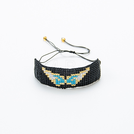 Bohemian Glass Seed Beaded Adjustable Bracelets UQ0429-5-1