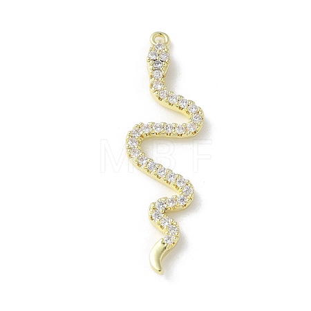 Brass Micro Pave Clear Cubic Zirconia Pendants LS-KK-S505-03G-03-1