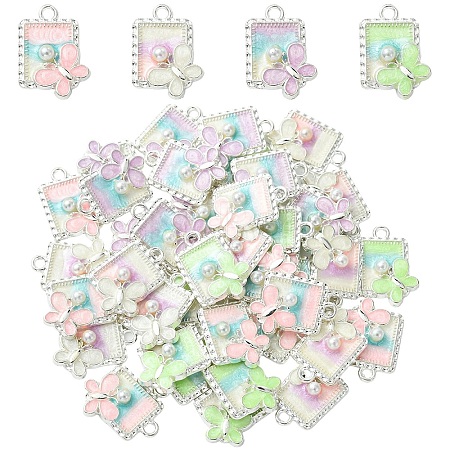 20Pcs 4 Colors Alloy Enamel Pendants FIND-YW0017-91-1