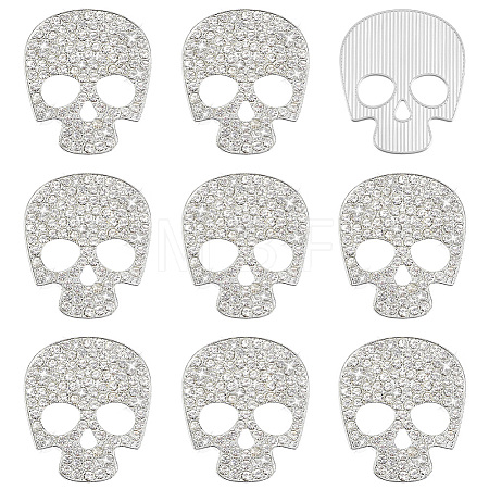 10Pcs Alloy Rhinestone Cabochons FIND-PH0038-53B-1